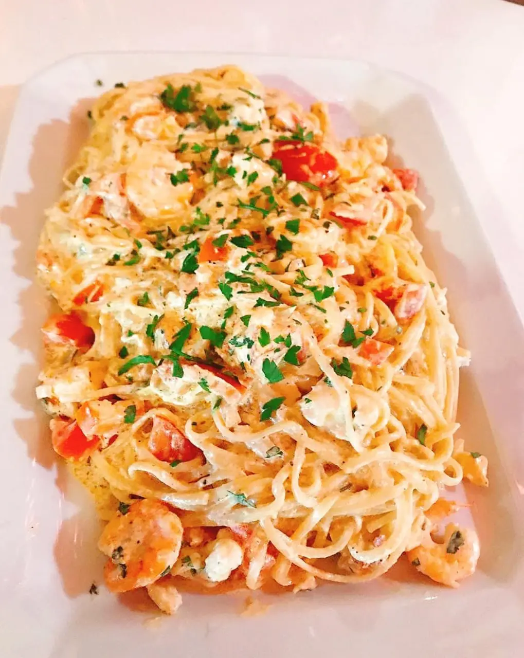 Linguine à Carbonara de Peixe